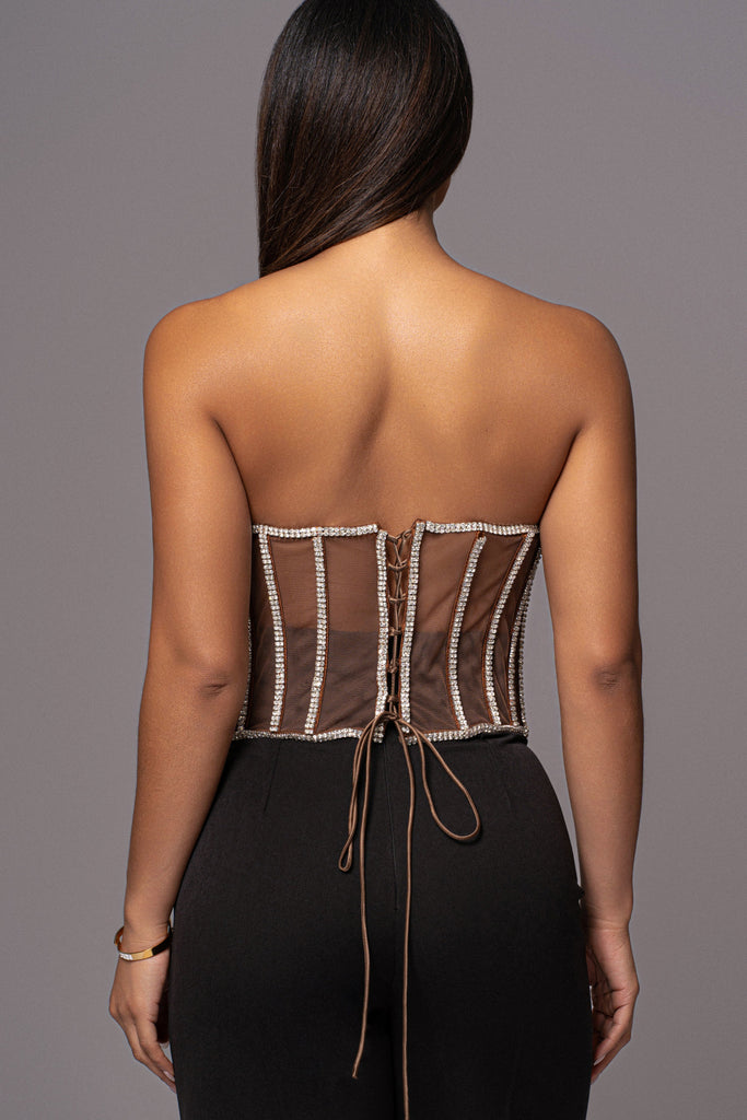 Dark Limited Edition Rhinestone Crystal Corset