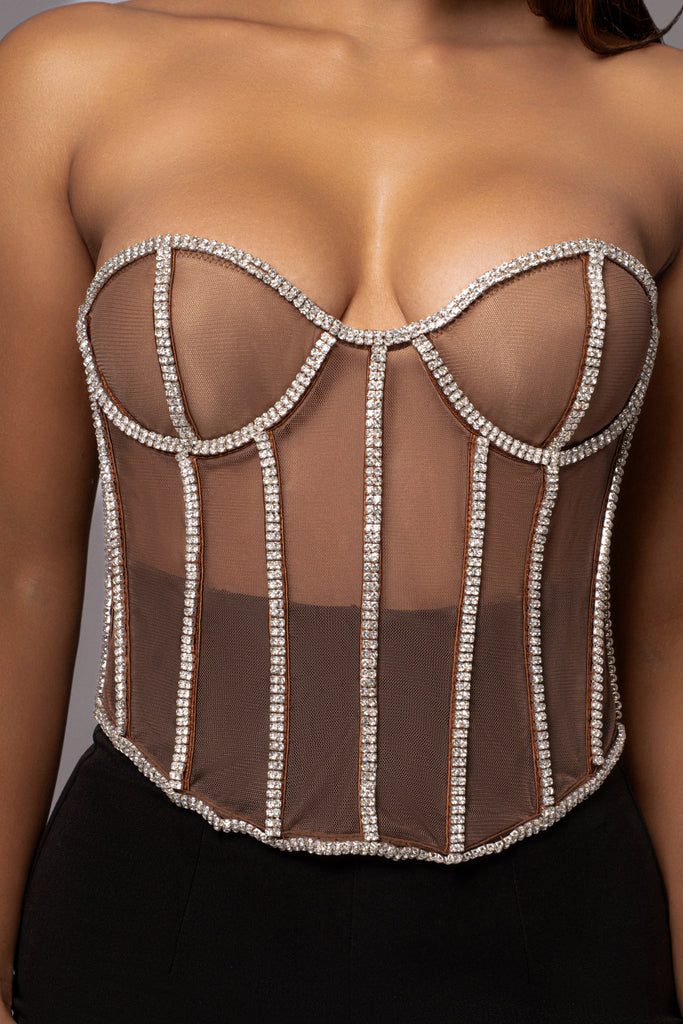 Dark Limited Edition Rhinestone Crystal Corset