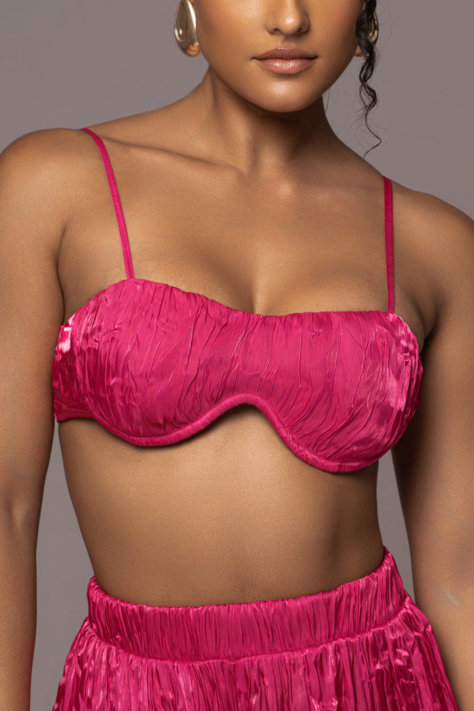 Pink Let's Get Away Satin Pant Set