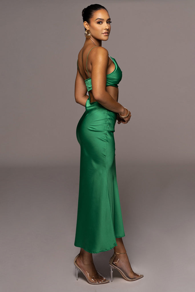 Green Maurine Cutout Dress