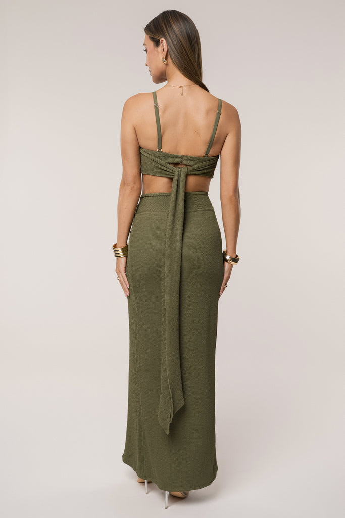 Olive Deidra Draped Skirt Set