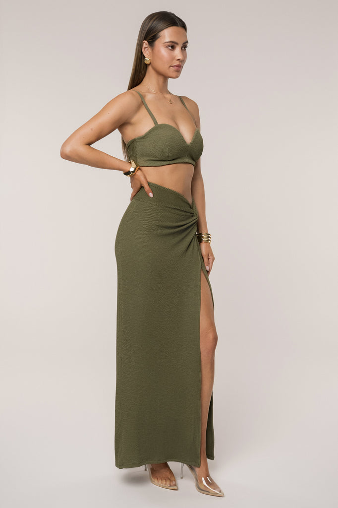Olive Deidra Draped Skirt Set