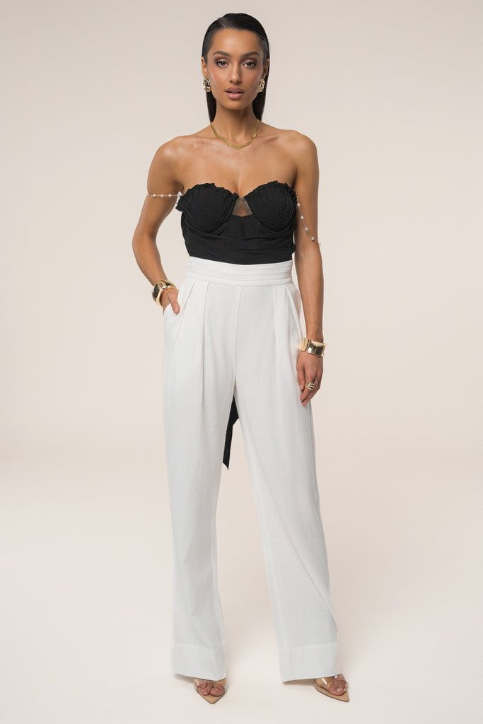 Black Arielle Bustier Top
