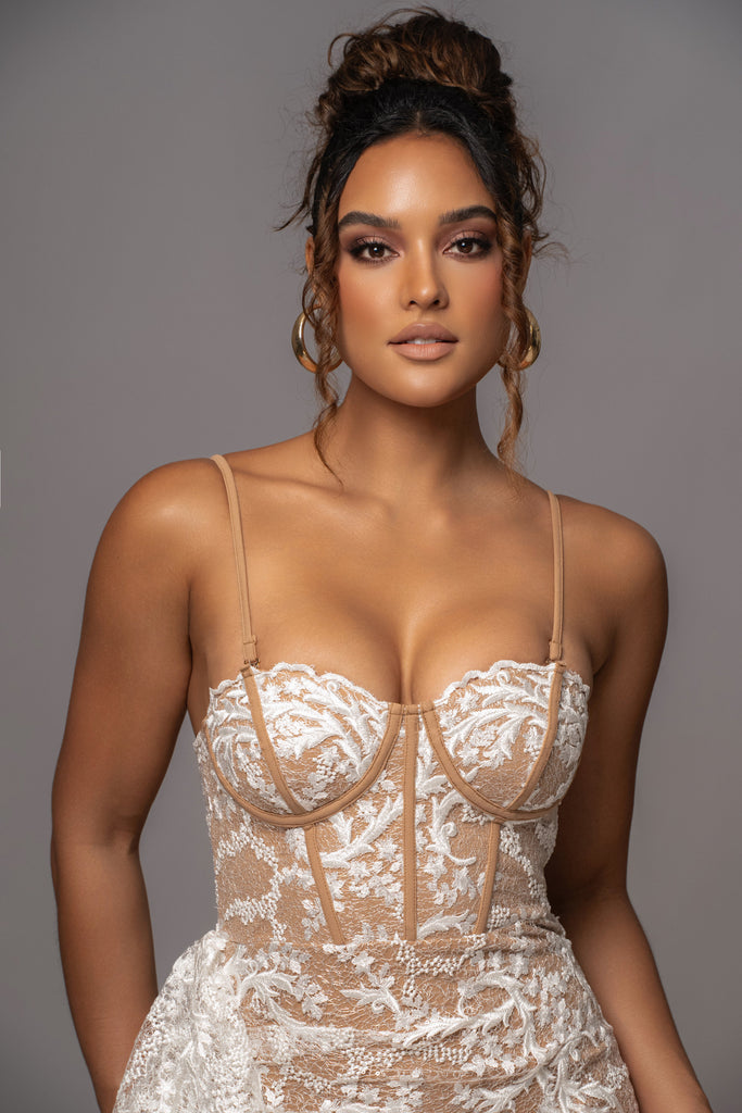 White Marilyn Lace Mini Dress