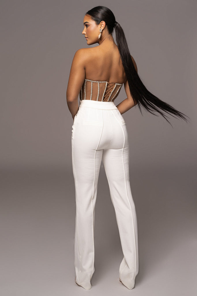 Tan Limited Edition Rhinestone Crystal Corset
