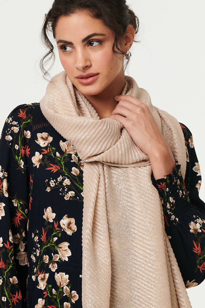 Sparkly Textured Long Shawl Scarf