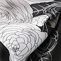 Floral Border Print Satin Square Scarf