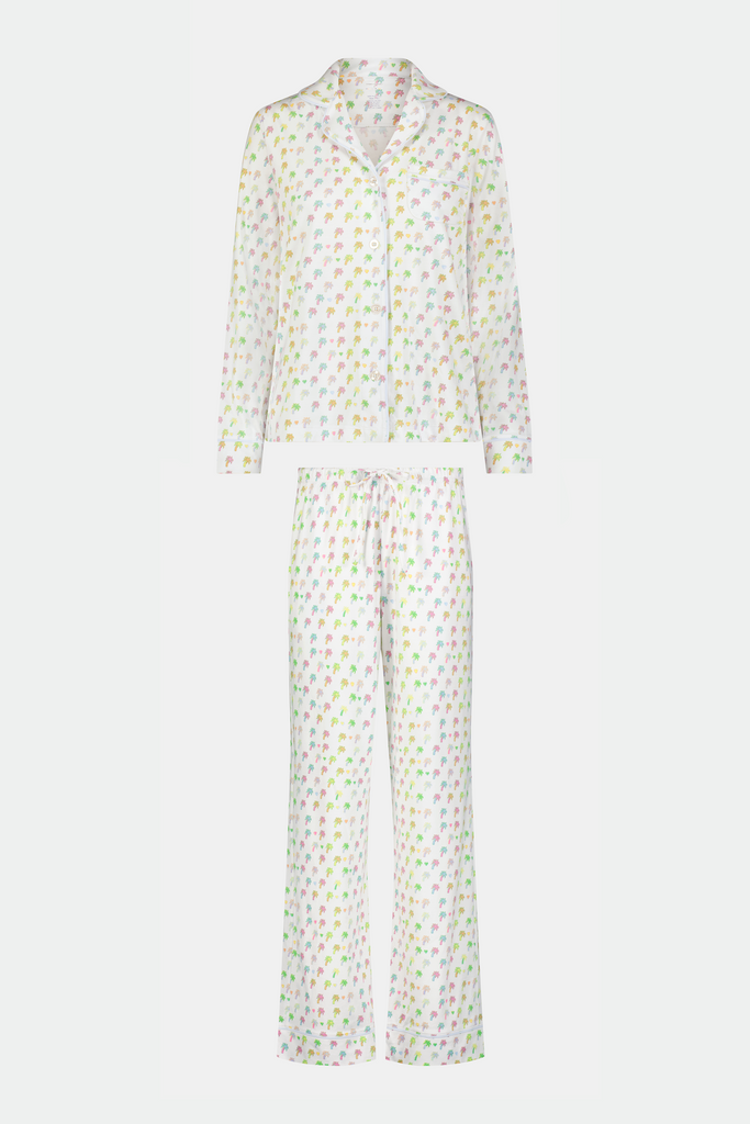 Palm Dreams Long Sleeve Polo Pajamas