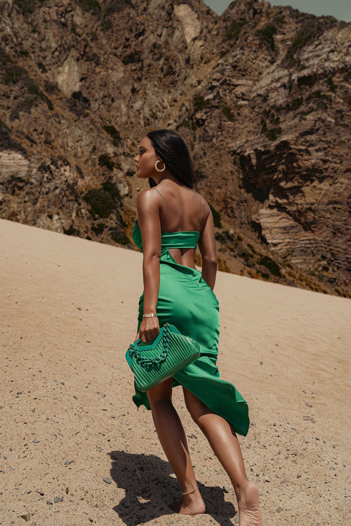 Green Maurine Cutout Dress