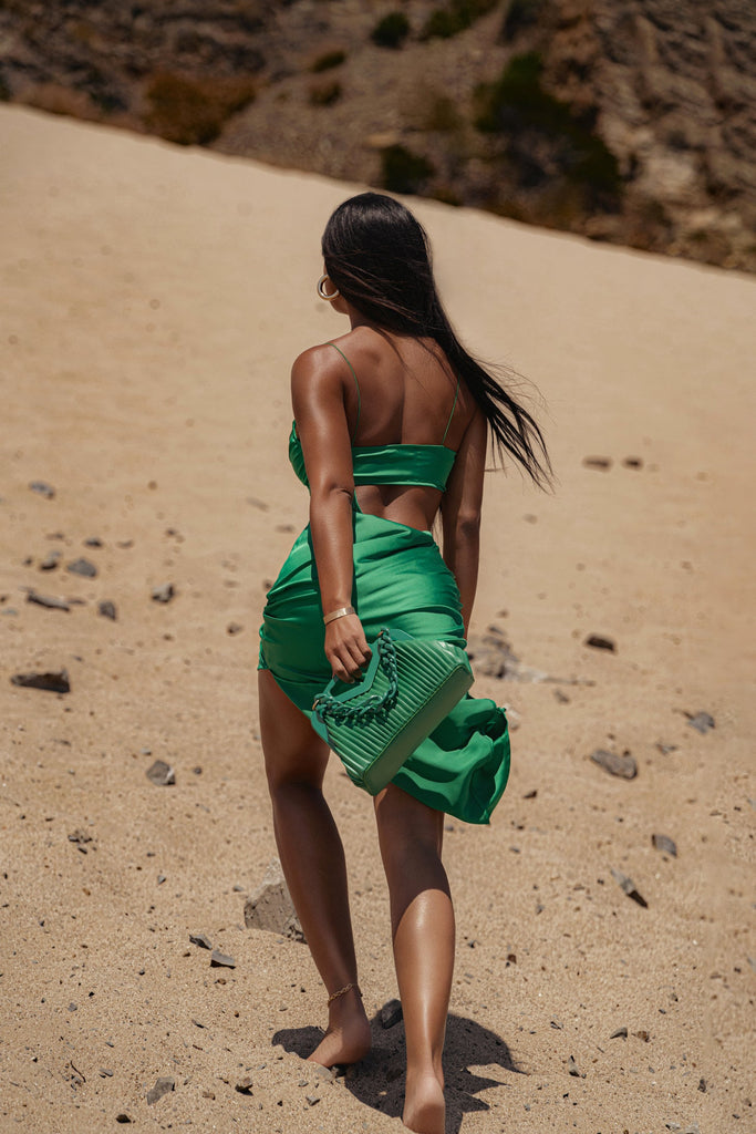 Green Maurine Cutout Dress