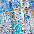 Patchwork Print Longline Tunic Shirt
