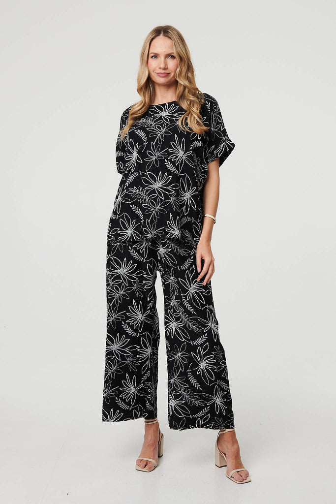 Floral Relaxed Short Sleeve Top