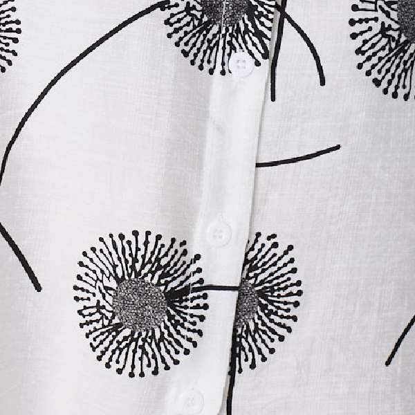 Printed 1/2 Sleeve Button-Up Shirt