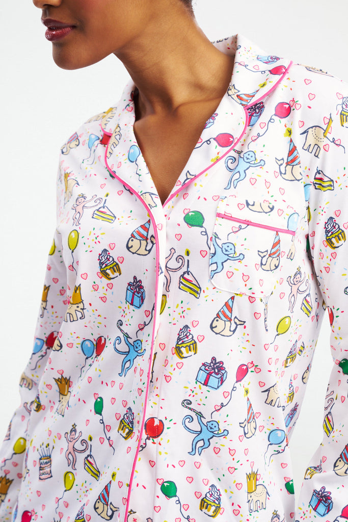 Birthday Bonanza Long Sleeve Polo Pajamas