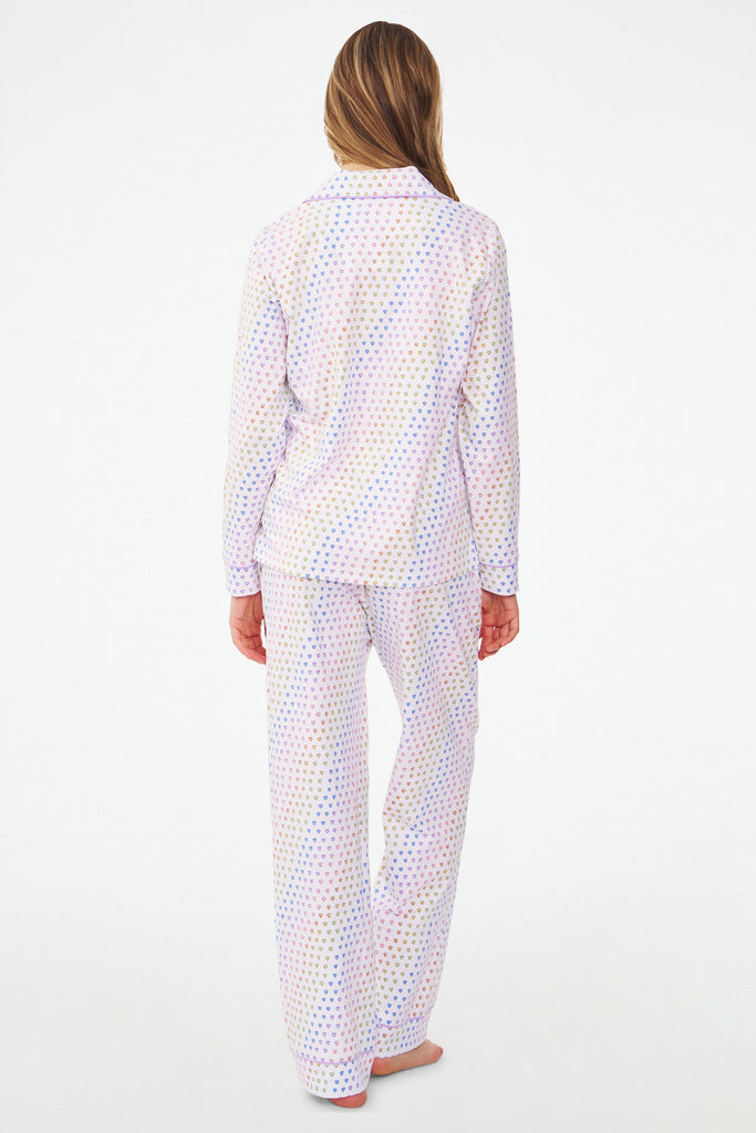 Disco Hearts Long Sleeve Polo Pajamas