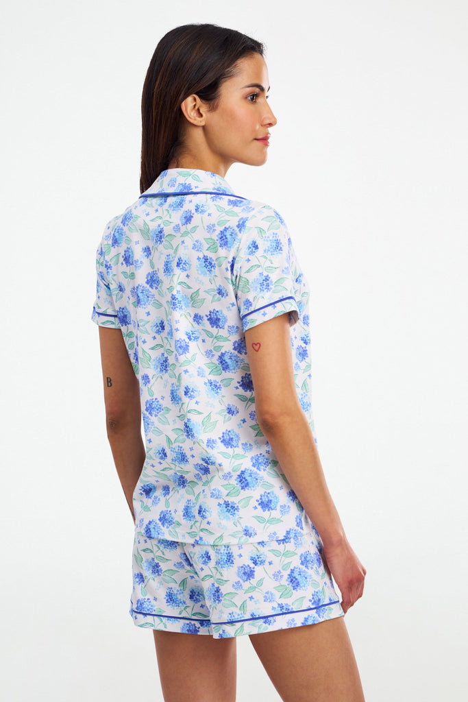 Ditsy Hydrangea Polo Pajamas