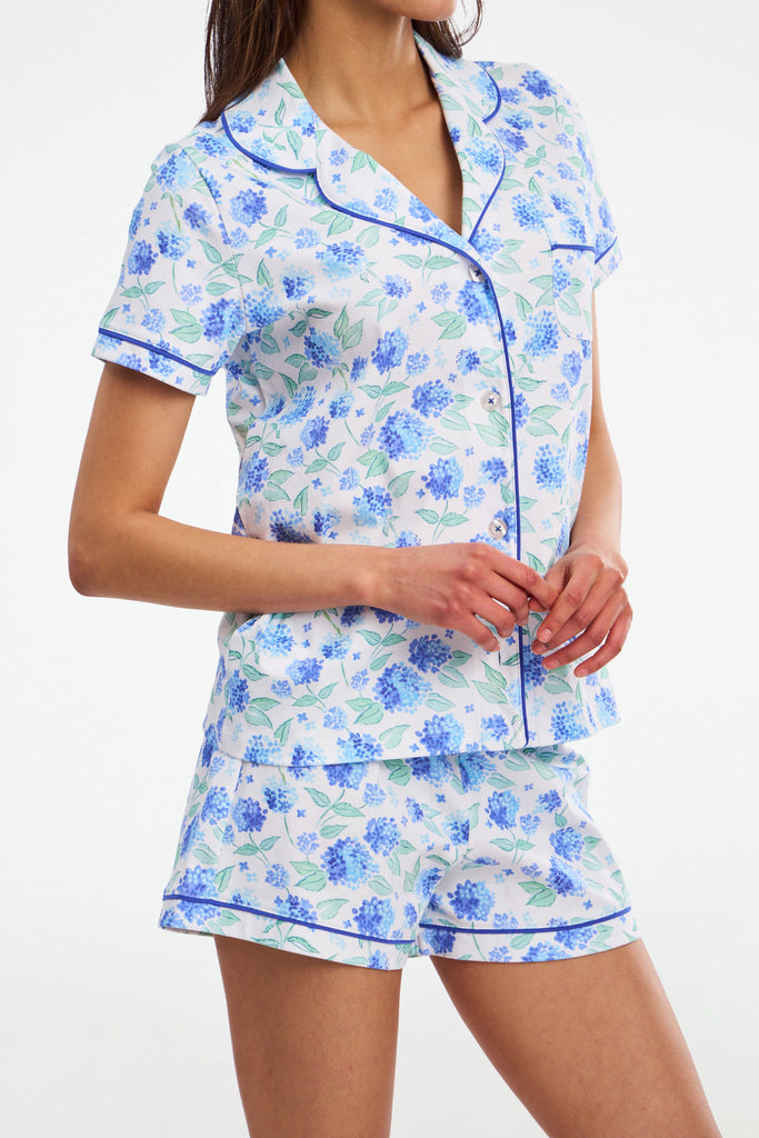 Ditsy Hydrangea Polo Pajamas