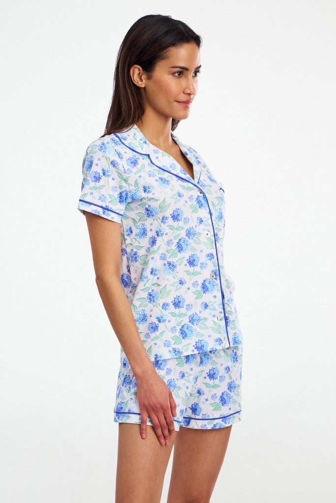 Ditsy Hydrangea Polo Pajamas