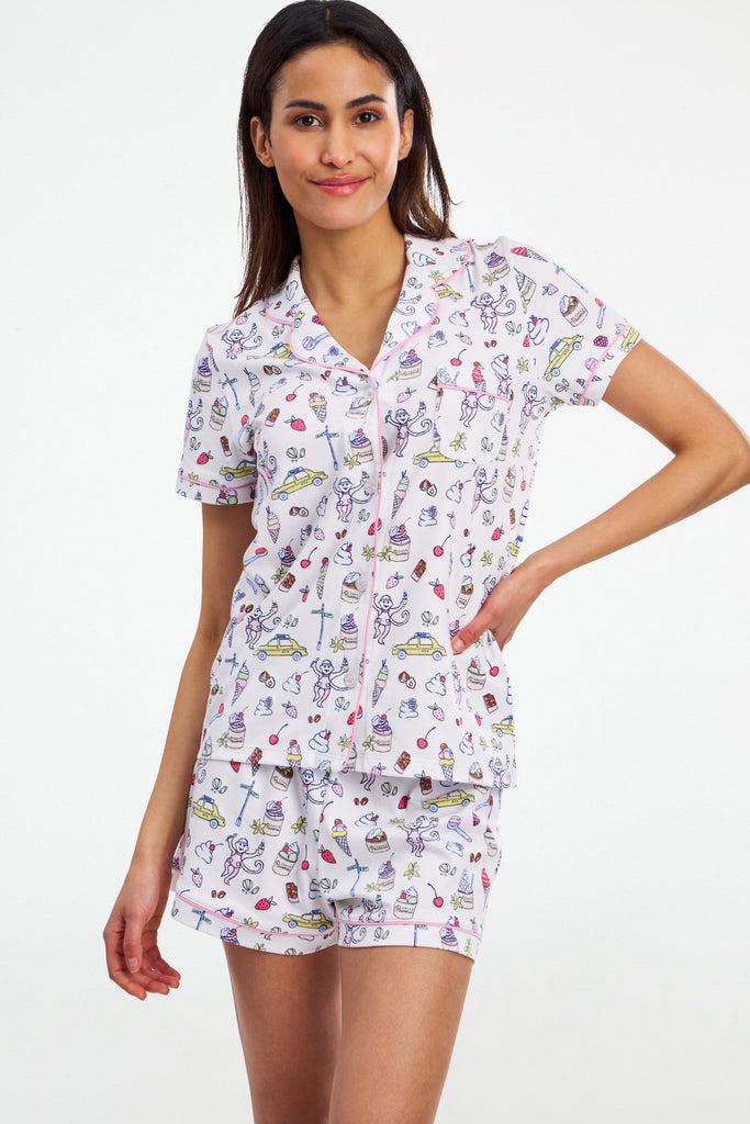 Dulce De Monkey Polo Pajamas