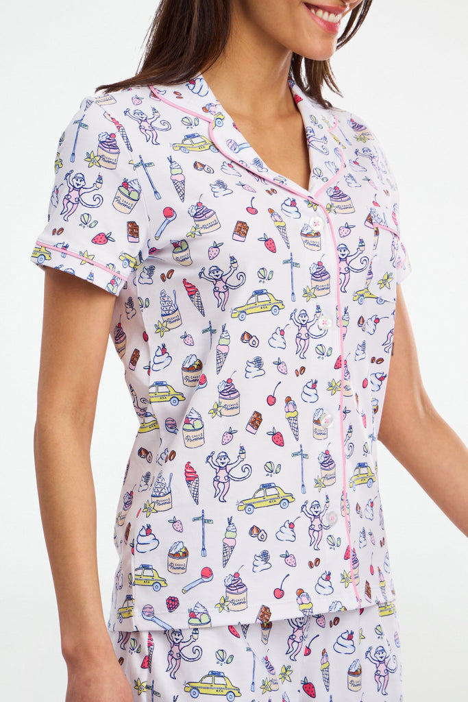 Dulce De Monkey Polo Pajamas