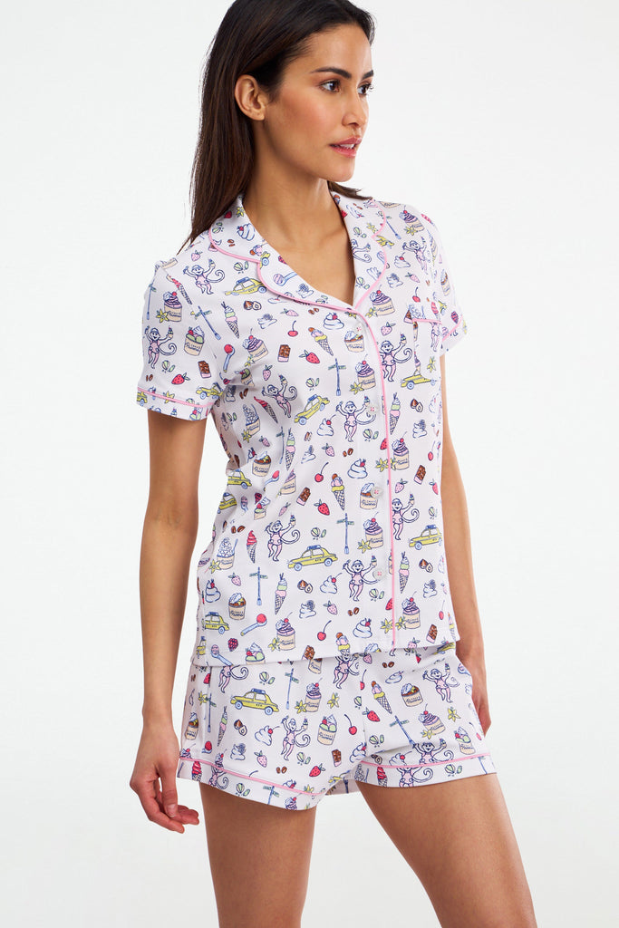 Dulce De Monkey Polo Pajamas