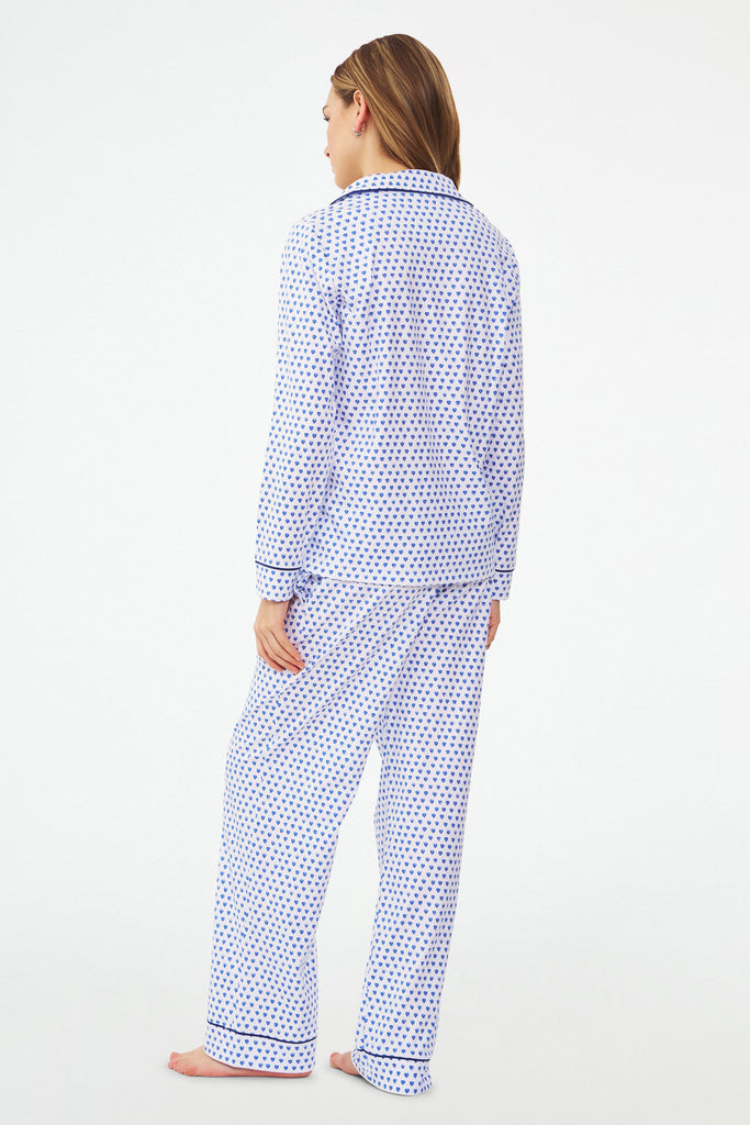 Hearts Long Sleeve Polo Pajamas