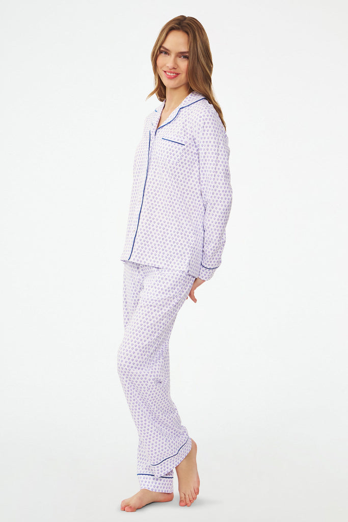 Hearts Long Sleeve Polo Pajamas
