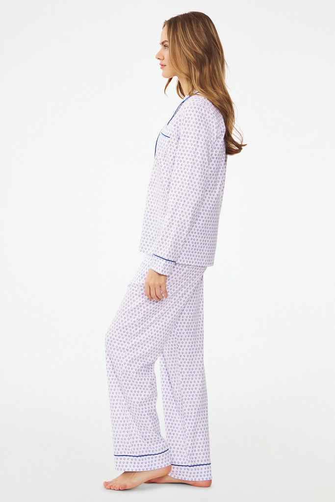 Hearts Long Sleeve Polo Pajamas