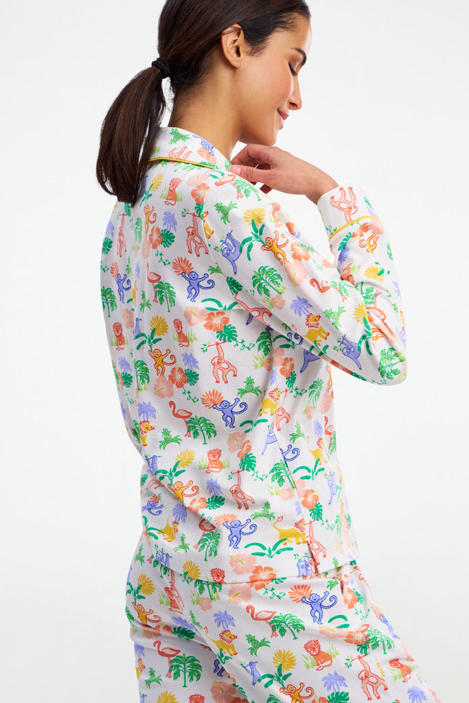 Jungle Party Long Sleeve Polo Pajamas