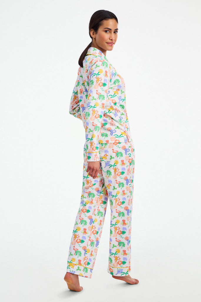 Jungle Party Long Sleeve Polo Pajamas