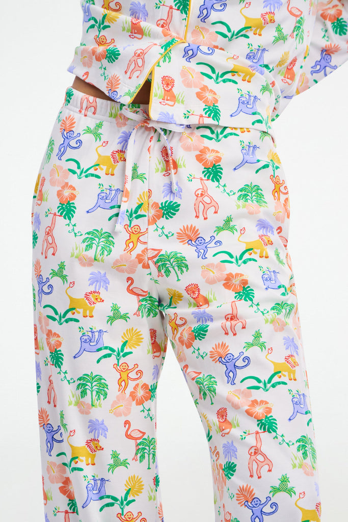 Jungle Party Long Sleeve Polo Pajamas