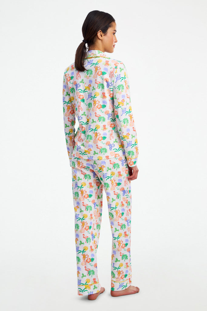 Jungle Party Long Sleeve Polo Pajamas
