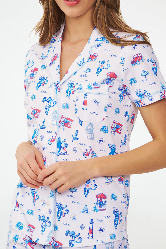 Marthas Vineyard Monkey Polo Pajamas