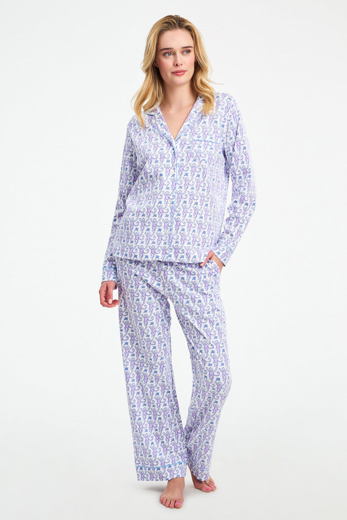 Monkey Long Sleeve Polo Pajamas