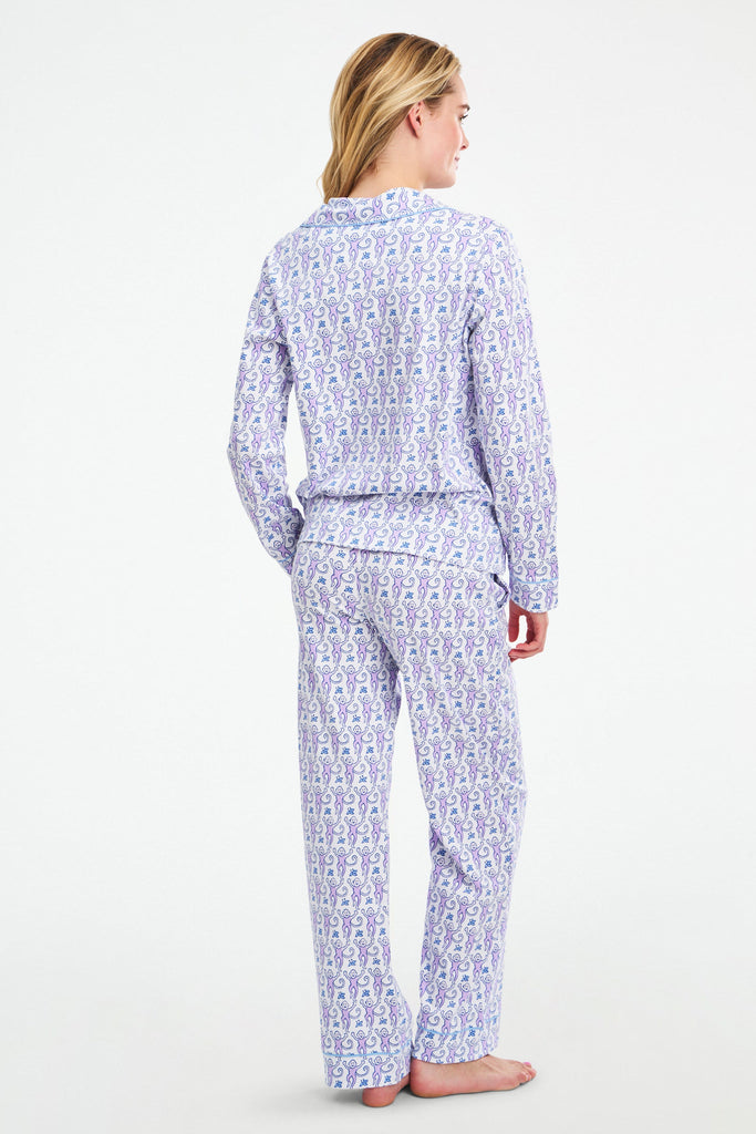 Monkey Long Sleeve Polo Pajamas